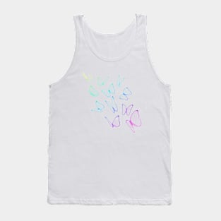 Pastel Rainbow Butterflies Tank Top